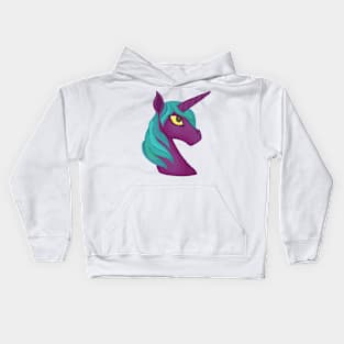 Purple Unicorn (Redrawn Version) Kids Hoodie